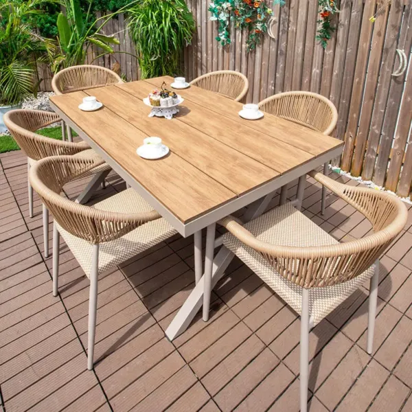 Vrtni Set Stol 150x90cm + 6 Stolica Premium Prestige