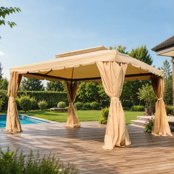 Vrtni Paviljon sa Zavjesama 4x3m